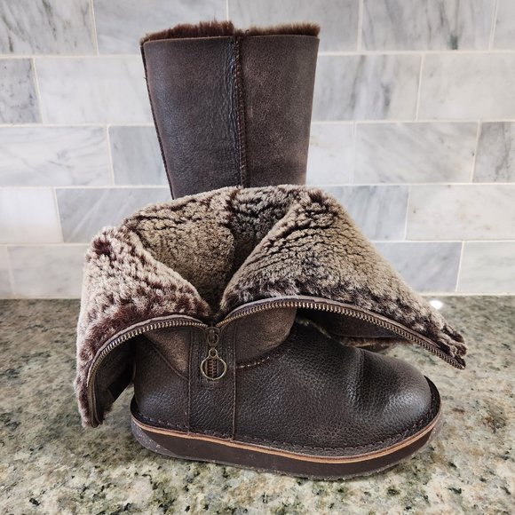 Emu Shoes - EMU Rare Ashby Australian Sheepskin Boots Chocolate Brown Size 6 W10546